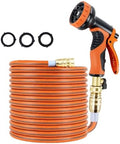 Expandable Retractable Garden Hose Brass Fittings (50ft Expanded) by Unknown