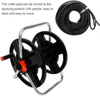 Hose Reel, 35 Meter Water Pipe Storage Rack Holder Freestanding Hose Winding Reel Cart for Outside Garden Patio Car Washing Watering - Image 2