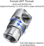 1 Inch FXF Heavy Duty Hose Reel Swivel with Grease Zerk - Hose Reel Parts Fitting with ISO 9001 Certification - Ideal for Home and Industrial Steel Hose Reels - Genuine Super Swivel - Image 3