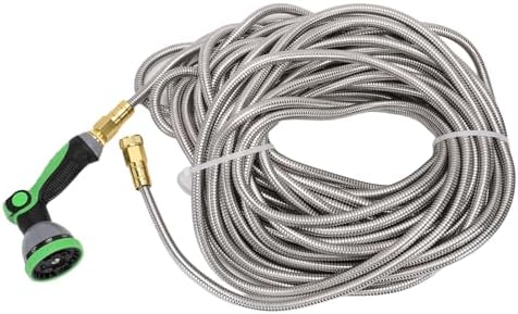 Stainless Steel Garden Hose for Irrigation, Car Washing, 100 Foot by Unknown