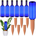 SiliFine 6 Sets Terracotta Watering Spikes,Dark Blue and Terracotta by SiliFine