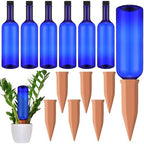 SiliFine 6 Sets Terracotta Watering Spikes,Dark Blue and Terracotta by SiliFine
