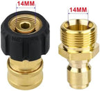 Hose Connector 6pcs Swivel M22 to 1/4" Quick Connect Hitch for High Pressure Wash Gun to Hose Adaptor Connection for Garden Fitting(M22 14MM Connect) - Image 3