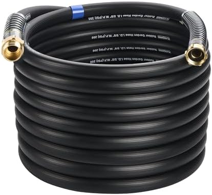 5/8 IN. × 75FT. Heavy Duty Rubber Garden Hose, High Flow 5/8" I.D. Brass Fitting No Memory Durable Heavy Duty Water Hose for Watering, Irrigation, Water Transfer Pump by Flaronro