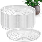30 Pack 14 Inch Plant Saucer Clear Plant Saucers for Outdoors Plant Drip Trays Extra Large Plant Saucer Dish Plant Pot Saucers Planter Trays for Outdoor Plants Bulk by UltraOutlet