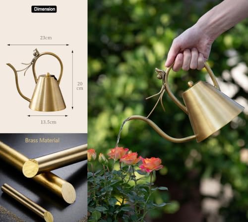 Brass Gold Watering Can for Indoor Plants and Garden - Image 2