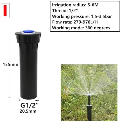 1PC Garden Lawn Popup Sprinkler 90/180/360 Degree Rotation Adjustable Replacement Scattering Nozzles For Irrigation(I) - Image 2
