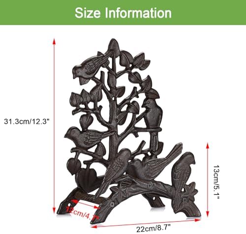 OwnMy Cast Iron Garden Hose Holder Wall Mount Water Hose Hanger for Outside - Image 3