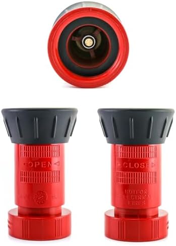 QWORK 2 Pcs Brass Fire Equipment Hex Nipple Adapter with 2 Pcs Fire Hose Nozzle- 1-1/2" Male NPT to 1-1/2" Male NST (NH), for Firefighting, Industrial & Agricultural - Image 3