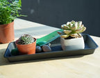 VUWEZ 2 Pack of Plastic Plant Tray Saucer Rectangular 30 inch, Plant Trays Saucers for Indoors Outdoor, Plant Water Drip Tray for Flower Pot Planter, Windowsill Plant Tray (8 X 30'', Black) - Image 4