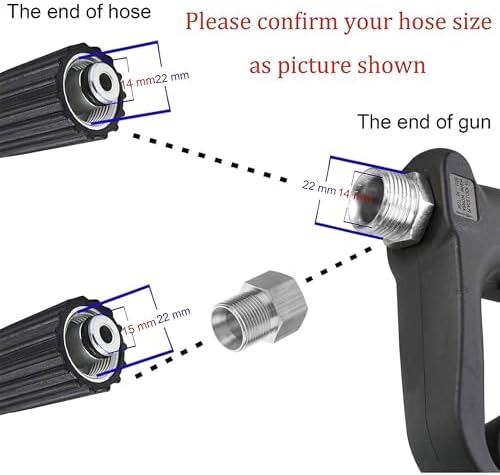 M MINGLE Replacement Pressure Washer Gun with Extension Wand, M22 Fitting - Image 4
