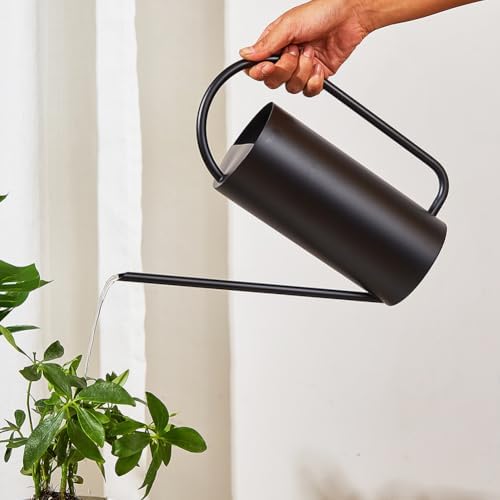 Watering Can for Indoor Plants, 50 oz/1.5L Stainless Steel Watering Can Pot with Long Spout, Garden Watering Cans with Comfortable Handle for Indoor House Plants Bonsai Flower Decorative - Image 2