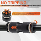 180PCS Air Hose Push to Connect Fittings Kit, 1/8",1/4",5/16",3/8",1/2" & 4,6,8,10,12mm OD Pneumatic Air Line Quick Connect Assortment with Tube Cutter for Air Compressor, Workshop, Auto - Image 4
