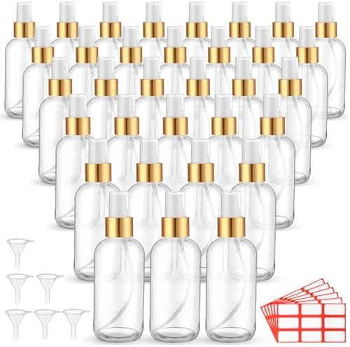 Fumete 36 Pcs 4oz Glass Spray Bottles Fine Mist, Clear, Simple by Fumete