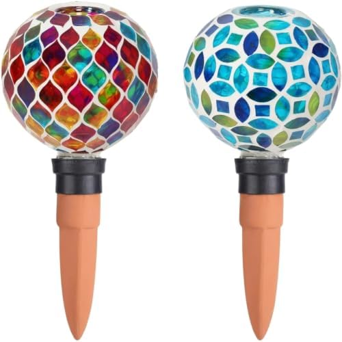 LIFKOME Self Watering Globes 2 Pack Glass Reservoirs with Terracotta Spikes by LIFKOME
