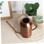 Vintage Stainless Steel Watering Can, 1.5l Coffee Flower Pot - Image 4