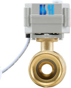 1-1/4 inch 1.25" NPT 2 Way 12VDC Brass Reverse Polarity 2 Wires On/Off Motorized Electrical Ball Valve - Image 7