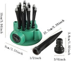 360 Degree Multi-Directional Lawn Sprinkler with Flexible Nozzles - Adjustable Spray for Garden Irrigation & Customizable Yard Watering System, Spike Base (3PCS) - Image 2