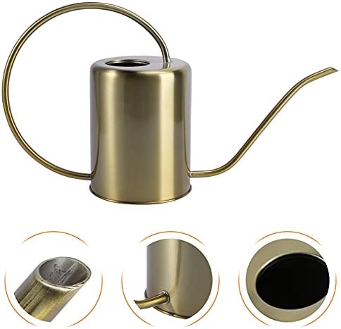 Watering Can Indoor, 1pc Brass Watering can Watering Kettle for Plants gooseneck Watering can Gardening Watering can Vintage Decor Indoor Plant Garden Watering Pot Stainless(41x24.5cm) - Image 4