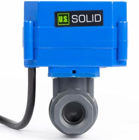 U.S. Solid 1/2" Motorized Ball Valve with US Plug 110VAC UPVC Electrical Ball Valve, Auto Return, Normally Closed - Image 2