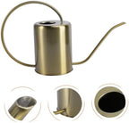 Stainless Steel Watering Can with Long Spout Rust-Resistant Simple Watering Kettle for Indoor and Outdoor Plants in Classic Golden Color for Garden and Home Use - Image 6