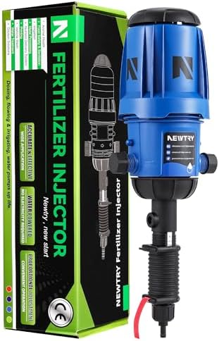 NEWTRY Fertilizer Injector for Drip Irrigation, 0.4%-4% Dosing Pump by NEWTRY