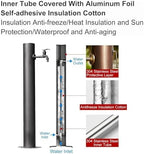 Pool Fountain Acrylic Waterfall Spillway Decorative Water Feature,Stainless Steel Vertical Garden Water Column with Copper Faucet, Freestanding Hose Stand for - Image 3