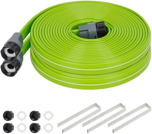 Sprinkler Soaker Hose 50 FT, Watering Hose with Holes for Garden 25ft 2pack by MakeYourGardenBeautiful