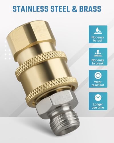 2PCS Airless Paint Sprayer Quick Connect Coupler for Most Airless Sprayers and High-Pressure Hoses, 1/4" Stainless Steel Hose Fitting，Leak-Free, Quick Connection - Image 5