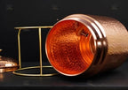 Pure Copper Hammered Water Dispenser Storage Water Tank withTap and set of 4 Copper Glass and Stand | Water Pot | Cooper Water Storage Tank | 6.5 Ltr Capacity | 218 Oz - Image 2