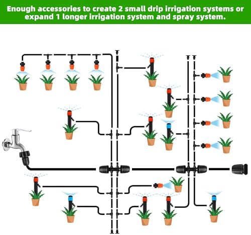 240FT DIY Automatic Drip Irrigation System Kit for Garden - Image 2