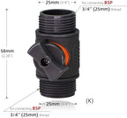 6PCS Water Hose Quick Connectors with Shut Off Valve for Garden Irrigation System - Image 2