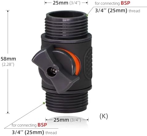 6PCS Water Hose Quick Connectors Plastic Rubber Coupler Pipe Adapter with Shut Off Valve for Irrigation System - Image 2