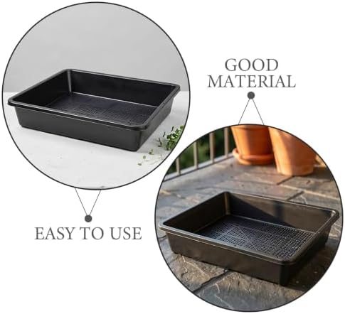 SEWACC 2 Set Seed Starter Tray Thickened Black Plastic with Drainage Holes - Image 3