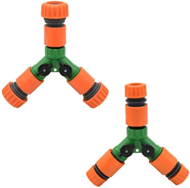 FMURY 1/2" 3/4" 2-Way Tap 16mm 20mm Hose Garden Tap Y Water Splitter Irrigation Tube Splitter 1pcs(1/2) - Image 5
