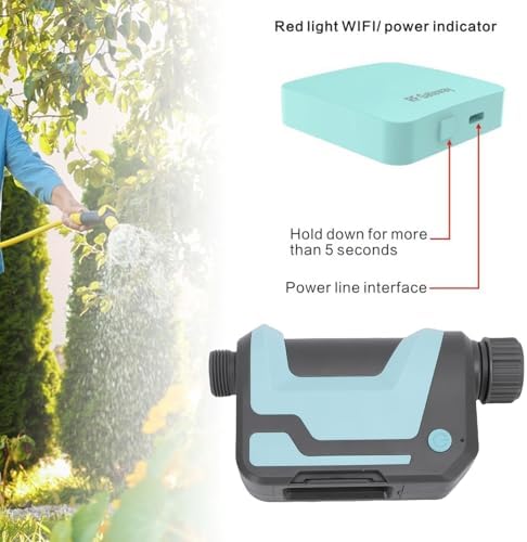 Fabater WiFi Water Timer, Sprinkler Timer for Garden Hose, Smart Automatic Irrigation System with Brass Inlet for Yard, Lawn, APP Remote Control via 433MHz WiFi and Bluetooth - Image 5