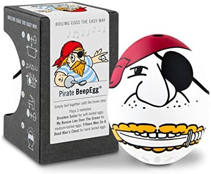 Pirate Beepegg – Egg Timer for Boiling Eggs – Musical Egg Cooker for Soft, Medium, Hard Boiled Eggs – Food Safe – Singing Floating Egg Timer – Egg Cooker for 3 Levels of Doneness - Brainstream by Brainstream