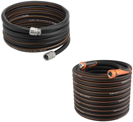 Giraffe Tools Garden Hose 100ft x 5/8", Water Hose Heavy Duty, Flexible with Garden Hose 30ft x 5/8", Custom Length, Heavy Duty, No Kink, Flexible by GiraffeTools