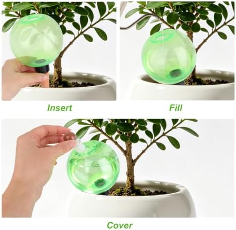 Penitue 4Pcs Plant Watering Globes, 16.9oz Self Watering Bulbs Spikes Slow Release Water Planter Insert with Top Fill Design for Indoor Outdoor Plant Waterer Device Automatic Drip Irrigation System - Image 5