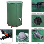 Portable 13-Gallon Rain Barrel - Collapsible Water Storage Tank for Gutter Downspout Rainwater Harvesting (Blue) - Eco-Friendly, Space-Saving, Efficient Rainwater Collection System - Image 3
