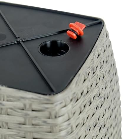 2-Pack Self-Watering Planter - Hand Woven Wicker - Thin Square - Image 6