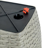 2-Pack Self-Watering Planter - Hand Woven Wicker - Thin Square - Image 6