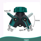 2 Way Y Valve Garden Hose Connector Splitter Adapter, Garden Hose Splitter with Valve, Garden Hose Y Valve Connectors (Color : Blue, Size : 10x8.8x4.8cm) - Image 2