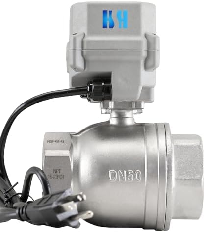 2" DN50 110-230VAC Normally Closed CF8/Stainless Steel 304 Manual Override Motorized Electrical Ball Valve With U.S. Plug - Image 3