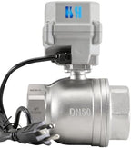 2" DN50 110-230VAC Normally Closed CF8/Stainless Steel 304 Manual Override Motorized Electrical Ball Valve With U.S. Plug - Image 3