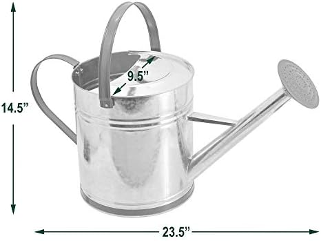 Arcadia Garden Products WC14 Classic Shiny Galvanized Metal Watering Can, Easy-Pour, Indoor and Outdoor, 2.6 gal - Image 6
