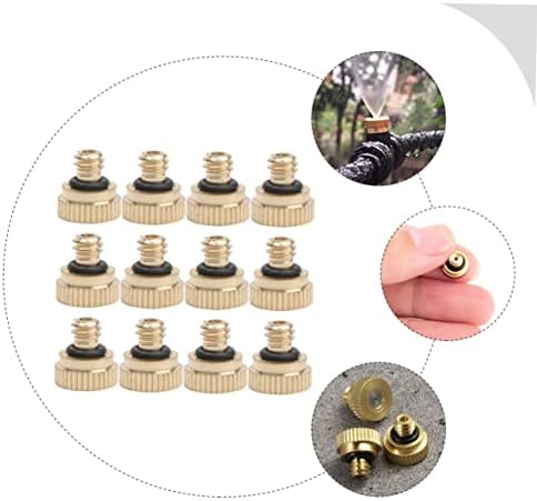 Kisangel 120pcs Low Pressure Brass Misting Nozzles for Outdoor Cooling Fine Atomizing Sprayers for Watering Landscaping and Greenhouse Irrigation - Image 5