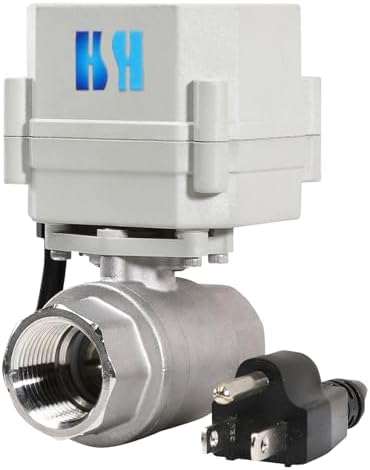 3/4" DN20 110-230VAC Normally Closed CF8/Stainless Steel 304 Motorized Electrical Ball Valve With U.S. Plug by HSH-Flo