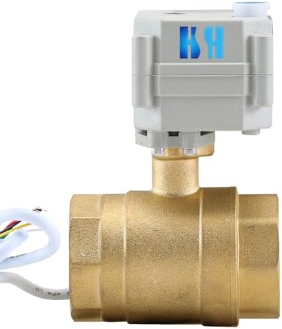 1-1/4 inch 1.25" NPT 2 Way 12VDC Brass Reverse Polarity 2 Wires On/Off Motorized Electrical Ball Valve - Image 3