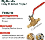 Pex Brass Ball Valve - Pex Fittings Pex Shut Off Valve - Crimping Tool Fittings - Water Hose Shut Off Valve - Crimp Brass Ball Valve Hot Cold (Pack of 10) (1/2 Inch) - Image 4
